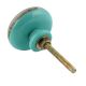 Round Sea Green Resin And Wood Cabinet knob